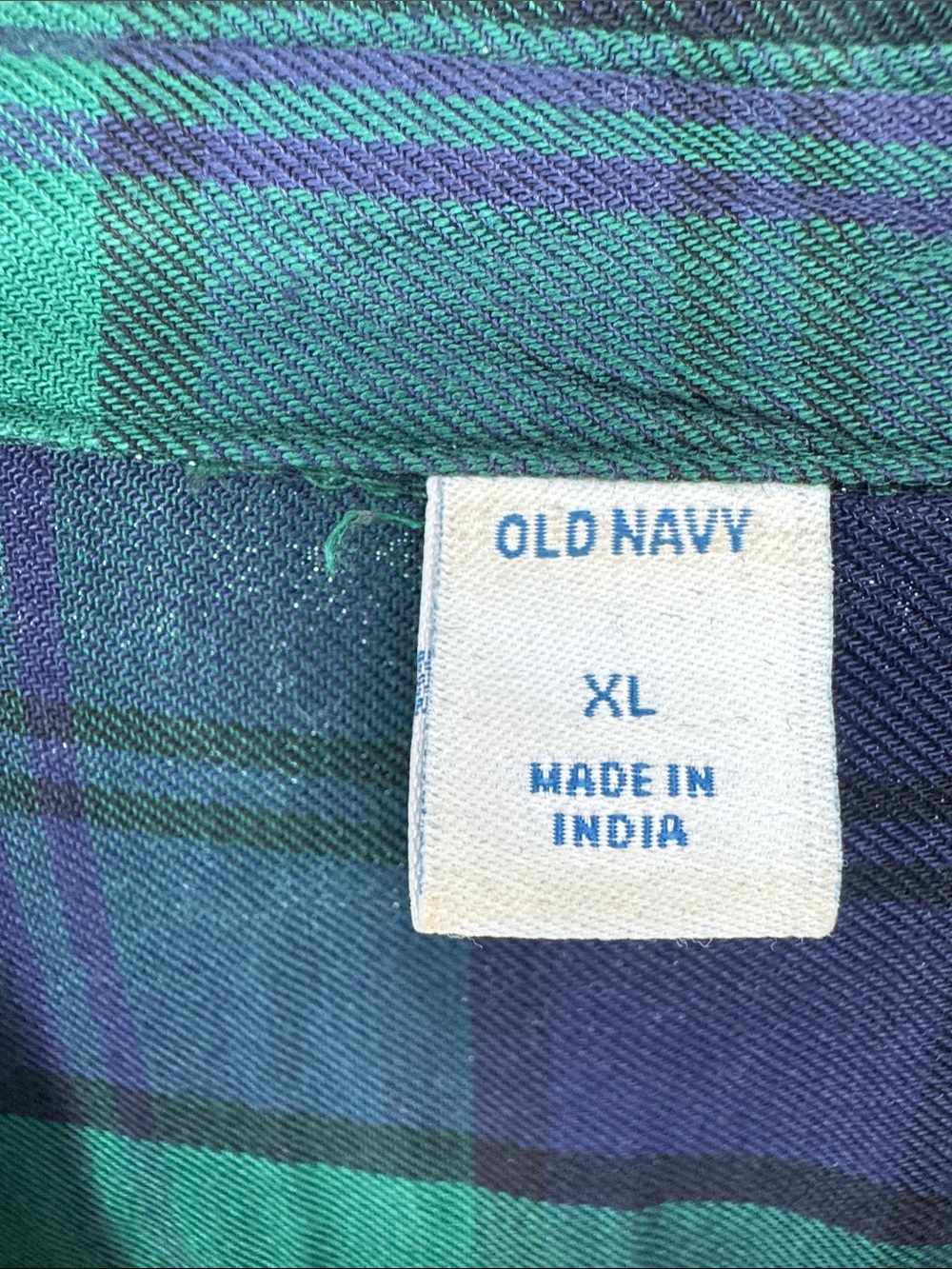 Woman’s Old Navy green and blue plaid mini shirt swing dress XL lightweight - Picture 7 of 11